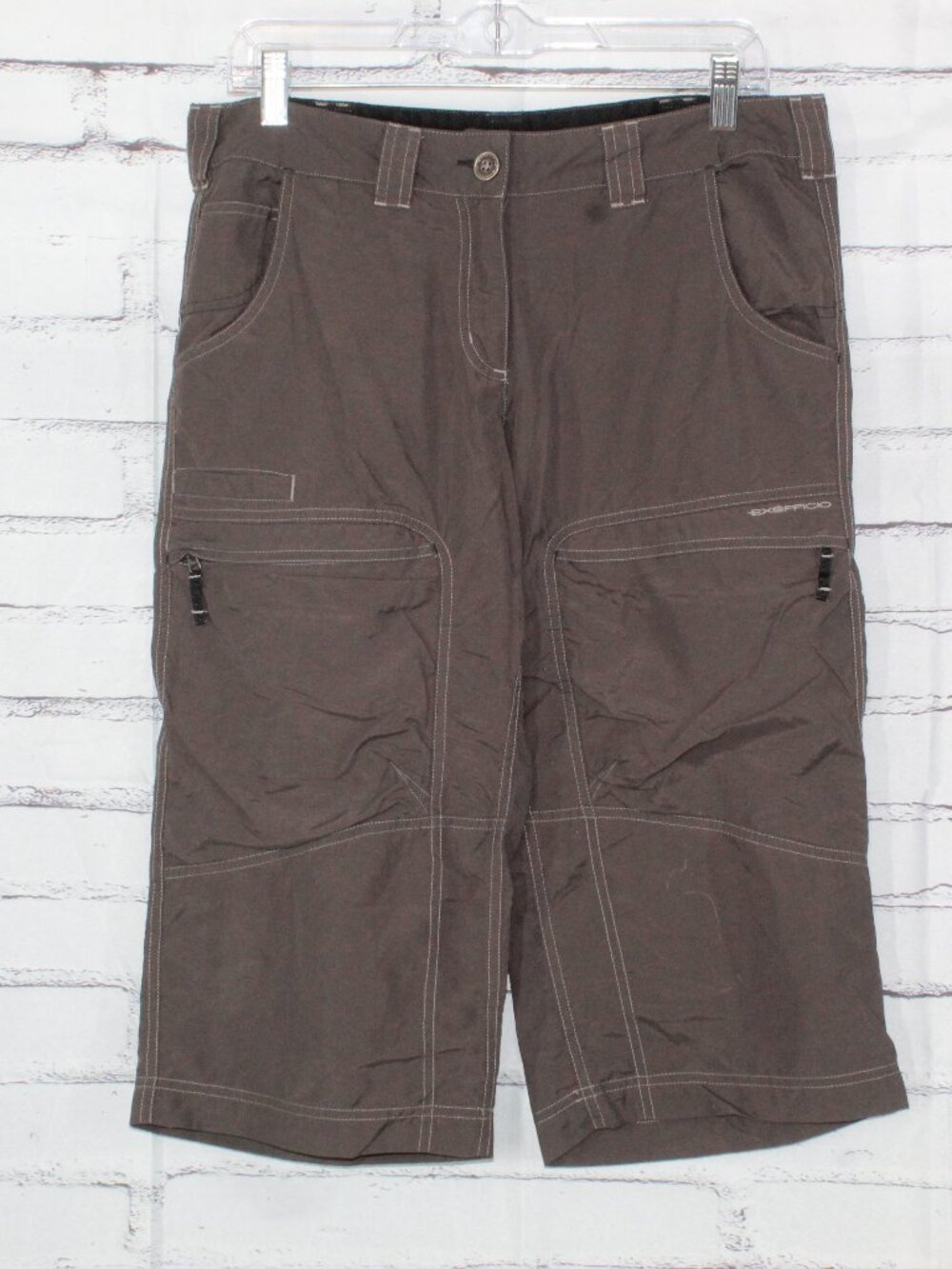 Exofficio Vent'R Dig-Her Capri Lightweight Cargo Hiking Pants BrownSize 8